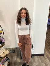 Load image into Gallery viewer, Mica Denim Cocoa Brown High Rise Jogger Crop jeans