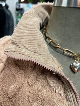 Load image into Gallery viewer, Mocha Plus Fuzzy Fleece Cozy Cable Pattern Henley Top - Athena's Fashion Boutique