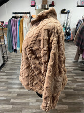 Load image into Gallery viewer, Mocha Plus Fuzzy Fleece Cozy Cable Pattern Henley Top - Athena's Fashion Boutique