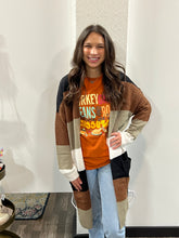 Load image into Gallery viewer, Women's Long Sleeve Open Front Color Block Cardigan