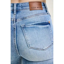 Load image into Gallery viewer, Judy Blue High Waist Tummy Control Contrast Wash Straight Leg Jeans