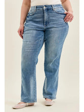 Load image into Gallery viewer, Judy Blue High Waist Tummy Control Contrast Wash Straight Leg Jeans