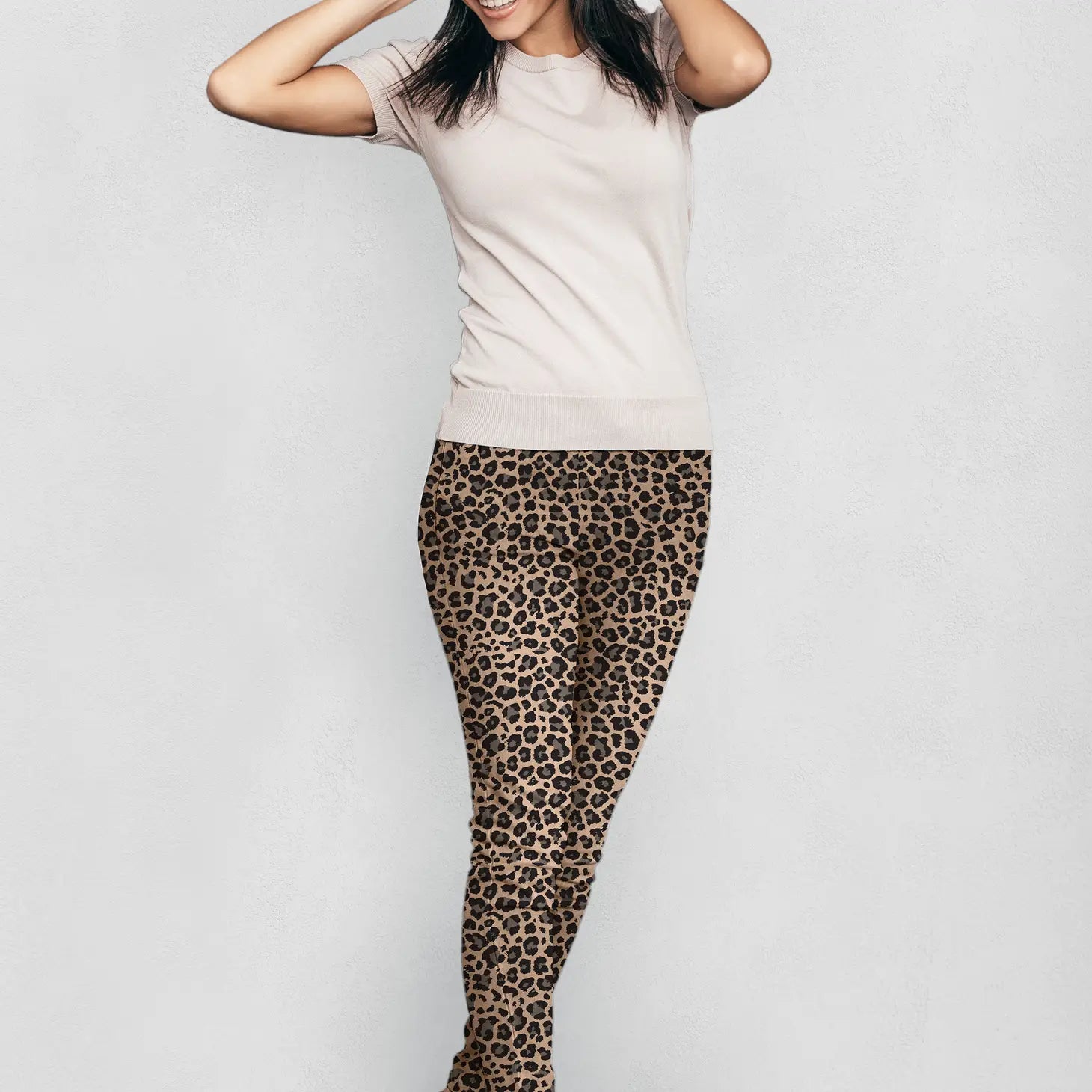 Fleece lined top printed leggings