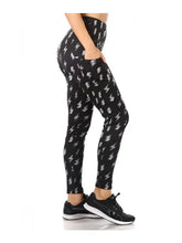 Load image into Gallery viewer, Womens Tummy Control Butt Sculpting Sport Lightning Bolt Leggings - Athena's Fashion Boutique
