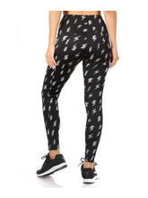 Load image into Gallery viewer, Womens Tummy Control Butt Sculpting Sport Lightning Bolt Leggings - Athena's Fashion Boutique
