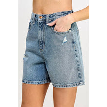 Load image into Gallery viewer, SneakPeek High Rise Baggy Shorts with Slight Distress