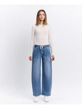 Load image into Gallery viewer, Vervet High Rise Elastic Waistband Wide Barrel Jeans