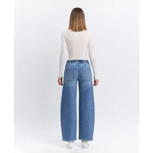 Load image into Gallery viewer, Vervet High Rise Elastic Waistband Wide Barrel Jeans