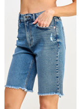 Load image into Gallery viewer, SneakPeek Bermuda Shorts with Slight Hip Distress