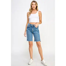 Load image into Gallery viewer, SneakPeek Bermuda Shorts with Slight Hip Distress