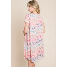 Load image into Gallery viewer, Blush Animal Print Tshirt Dress