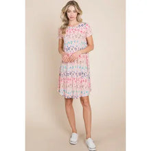 Load image into Gallery viewer, Blush Animal Print Tshirt Dress