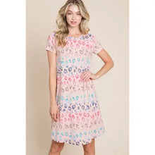 Load image into Gallery viewer, Blush Animal Print Tshirt Dress