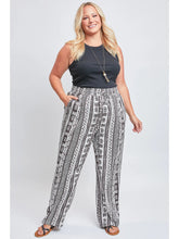 Load image into Gallery viewer, Missy Plus Linen Elastic Waist Pant with Slit Hem