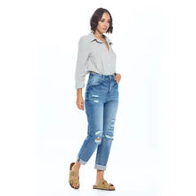 Load image into Gallery viewer, High Rise Ripped Boyfriend Jeans - Athena's Fashion Boutique