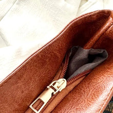 Load image into Gallery viewer, Camel Retro Pattern Strap Vegan Leather Crossbody Shoulder Bag