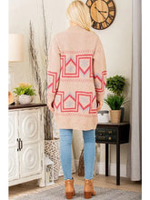 Load image into Gallery viewer, Taupe Southwest Snowflake Open Cardigan - Athena's Fashion Boutique
