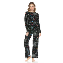 Load image into Gallery viewer, Moon/Sun 2 Piece Longsleeve Shirt and Pants Lounge Set