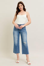 Load image into Gallery viewer, Judy Blue High Waist  Raw Cut Hem Crop Capris
