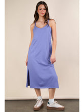 Load image into Gallery viewer, Indigo V-Neck Sleeveless Casual Comfy Midi Dress