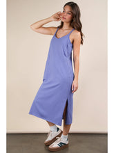 Load image into Gallery viewer, Indigo V-Neck Sleeveless Casual Comfy Midi Dress