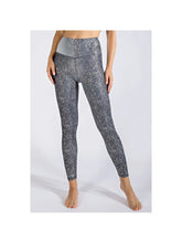 Load image into Gallery viewer, Black Galaxy Foil Silver Splash Print Leggings