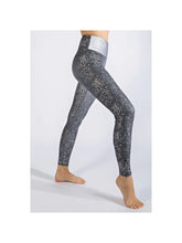 Load image into Gallery viewer, Black Galaxy Foil Silver Splash Print Leggings