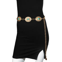 Load image into Gallery viewer, Ornate Single Stud Hoop Chain Belt - Athena's Fashion Boutique