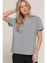 Load image into Gallery viewer, Gray Short Sleeve Round Neck Tee