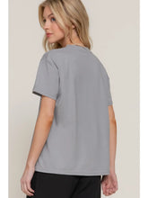 Load image into Gallery viewer, Gray Short Sleeve Round Neck Tee