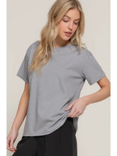 Load image into Gallery viewer, Gray Short Sleeve Round Neck Tee
