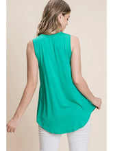 Load image into Gallery viewer, Women's Kelly Green Basic Babydoll Tank Top
