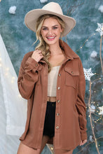 Load image into Gallery viewer, Mauve Brown Oversized Button Down Jacket
