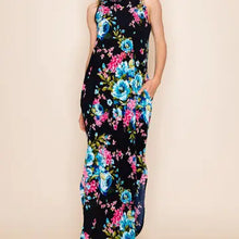 Load image into Gallery viewer, Plus Size Floral Print Maxi Slit Dress with Pockets
