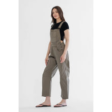 Load image into Gallery viewer, Mica Denim Jeans Super High Ankle Wide Leg Olive Overalls