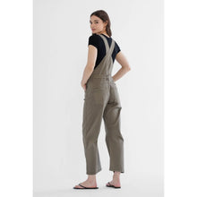 Load image into Gallery viewer, Mica Denim Jeans Super High Ankle Wide Leg Olive Overalls