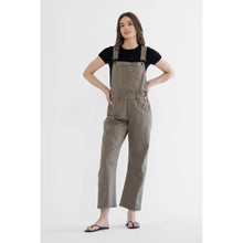 Load image into Gallery viewer, Mica Denim Jeans Super High Ankle Wide Leg Olive Overalls