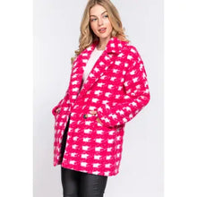 Load image into Gallery viewer, Pink Checkered Coat