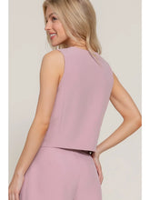 Load image into Gallery viewer, Pink V-Neckline with Front Button Closure Vest