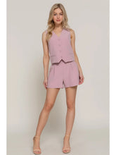 Load image into Gallery viewer, Pink V-Neckline with Front Button Closure Vest