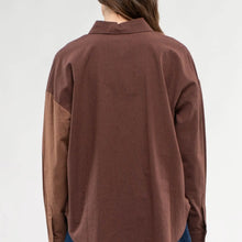 Load image into Gallery viewer, Women's Plaid Colorblock Button Down Top