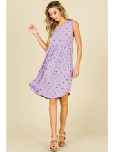 Load image into Gallery viewer, Lavender High Waist Polka Dotted Dress