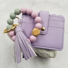Load image into Gallery viewer, Silicone Bead Bangle Keychain Card Holder Bracelet - Athena's Fashion Boutique