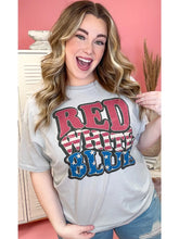Load image into Gallery viewer, Red White and Blue Graphic TShirt - Athena's Fashion Boutique