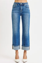 Load image into Gallery viewer, Risen Mid Rise Crop Straight Cuffed Jeans