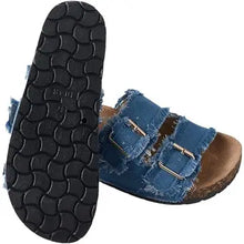 Load image into Gallery viewer, Women's Comfort Flat Sandals Double Buckle Adjustable Straps