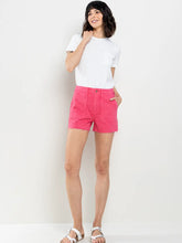 Load image into Gallery viewer, Pink Utility Raw Cut Hem Shorts with Porkchop Pockets