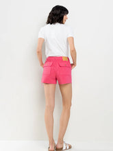 Load image into Gallery viewer, Pink Utility Raw Cut Hem Shorts with Porkchop Pockets