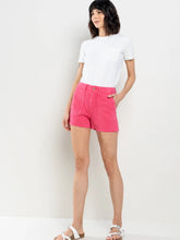 Load image into Gallery viewer, Pink Utility Raw Cut Hem Shorts with Porkchop Pockets