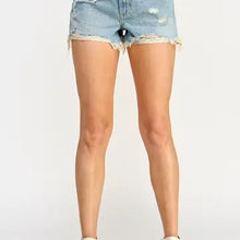 Load image into Gallery viewer, High Rise 90's Shorts with Distressing in Medium